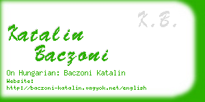 katalin baczoni business card